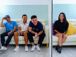 3 Crazy Latin guys for 1 teen even crazier. La Sole has a Blind Date... and gets a banging foursome!